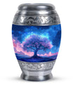Tree of Life Burial Urn – Beautiful Artistic Blue Urn For Funeral Ashes