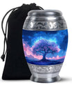 Tree of Life Burial Urn – Beautiful Artistic Blue Urn For Funeral Ashes