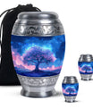 Tree of Life Burial Urn – Beautiful Artistic Blue Urn For Funeral Ashes