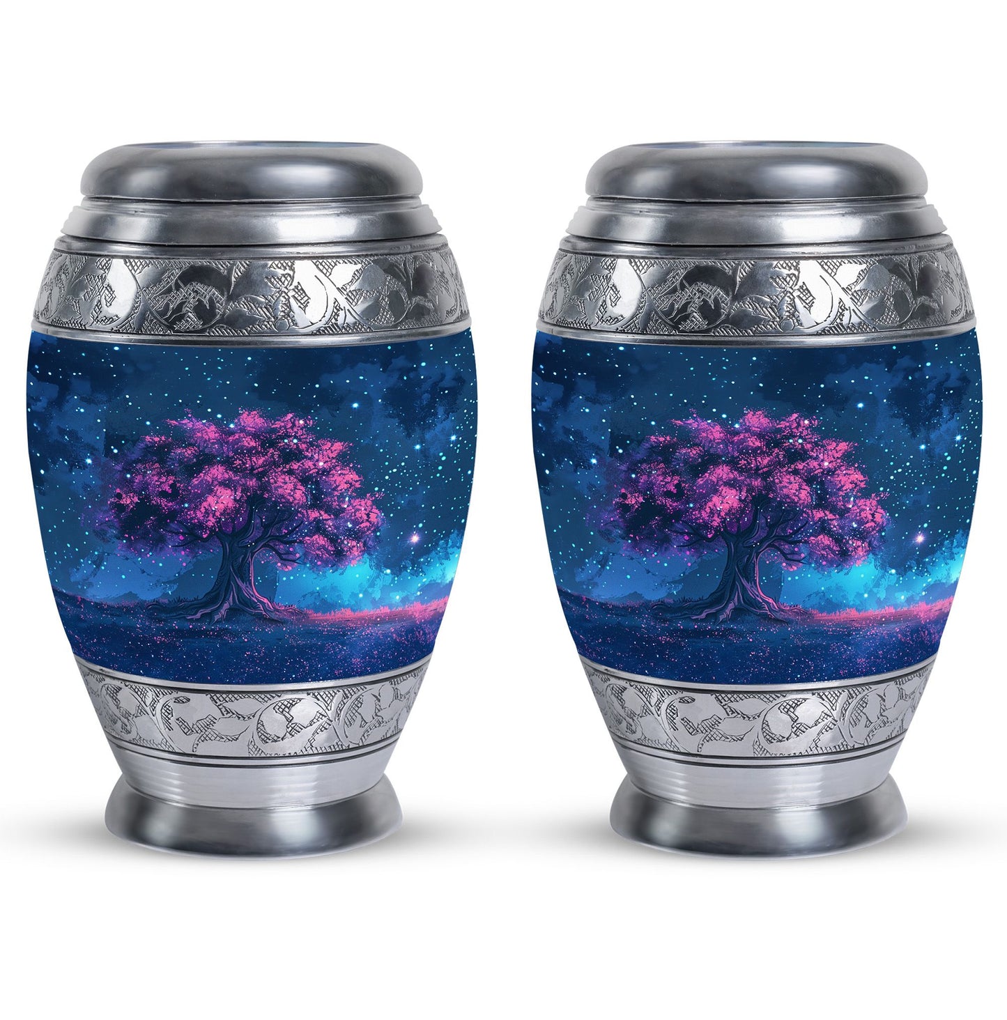 Pink Personalized Star Cremation Urn for Women - 10-inch, 200 cu in - Yatskia