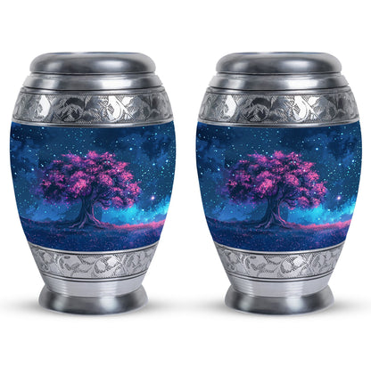 Pink Personalized Star Cremation Urn for Women - 10-inch, 200 cu in - Yatskia