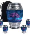 Night Pink Tree Cremation Urn - Beautiful Night Sky Burial Urn For Women