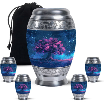 Pink Personalized Star Cremation Urn for Women - 10-inch, 200 cu in - Yatskia