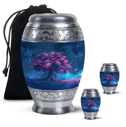 Pink Personalized Star Cremation Urn for Women - 10-inch, 200 cu in - Yatskia