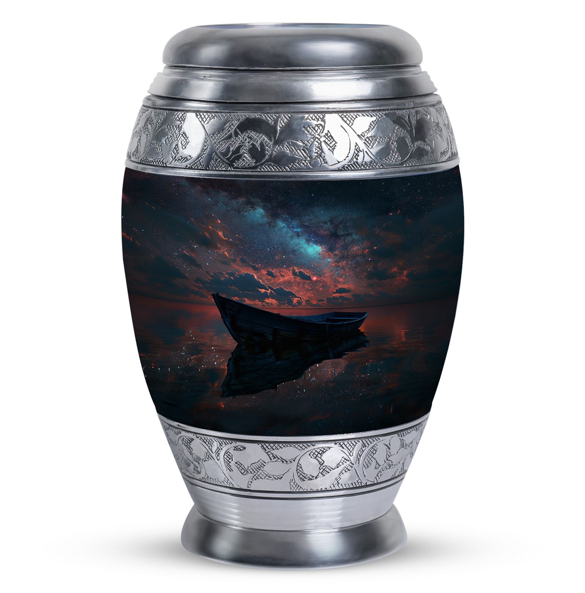 Boat Night Sky Urn – Celestial Vessel Design for Memorial Keepsakes