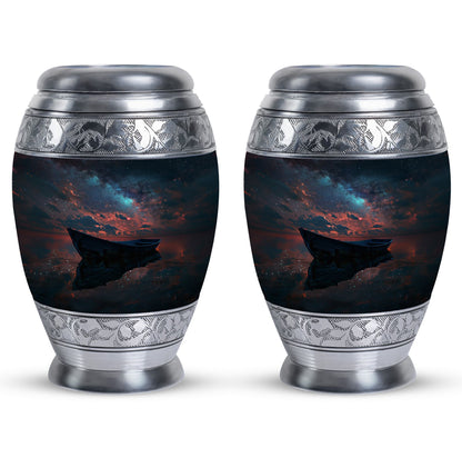 Personalized Boat Memorial Urn for Human Ashes - 10-inch, 200 cu in - Yatskia