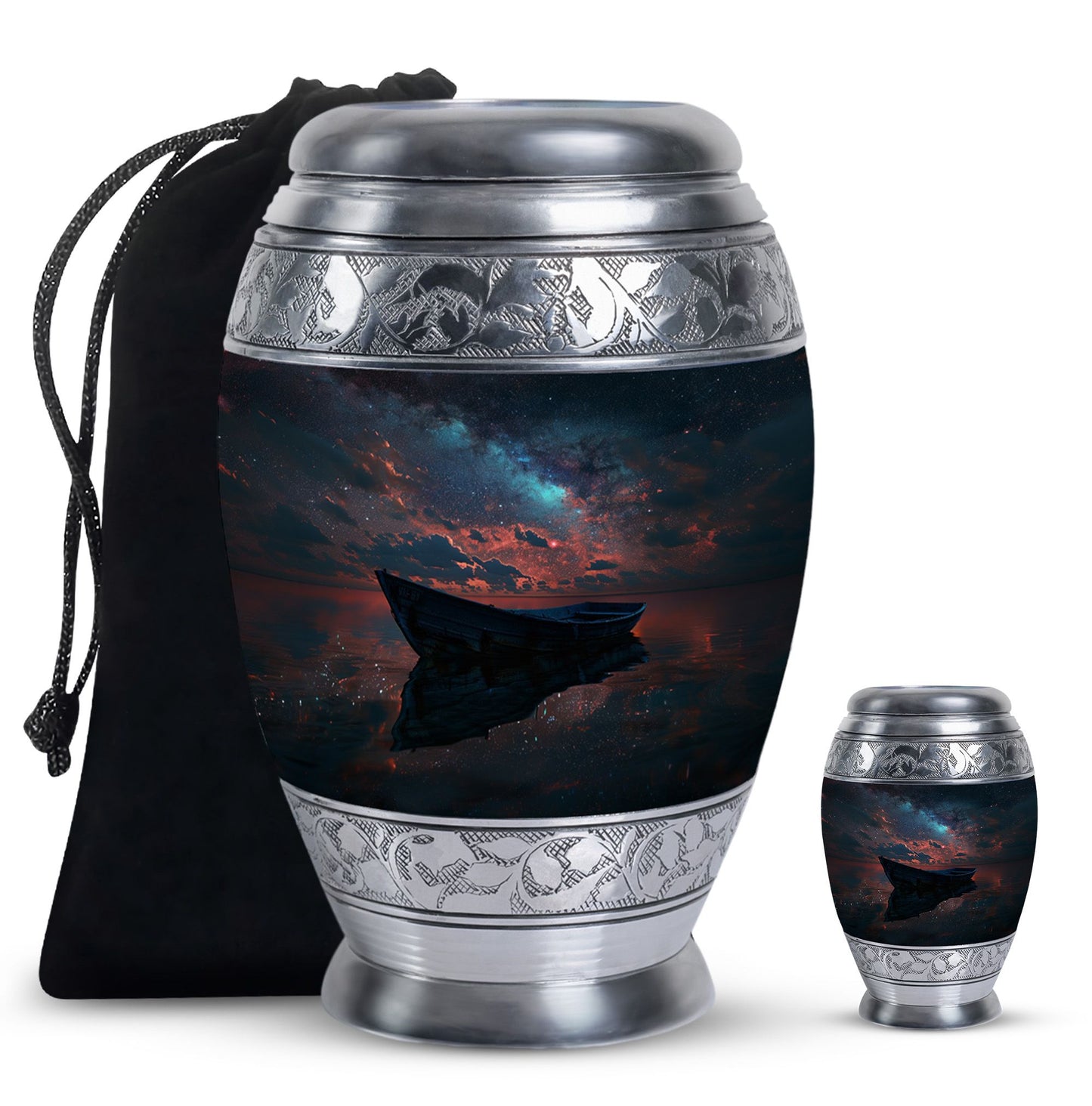 Personalized Boat Memorial Urn for Human Ashes - 10-inch, 200 cu in - Yatskia