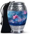 Beautiful Pink Flower Cremation Urn for Ashes - Decorative Unique Urn For Women