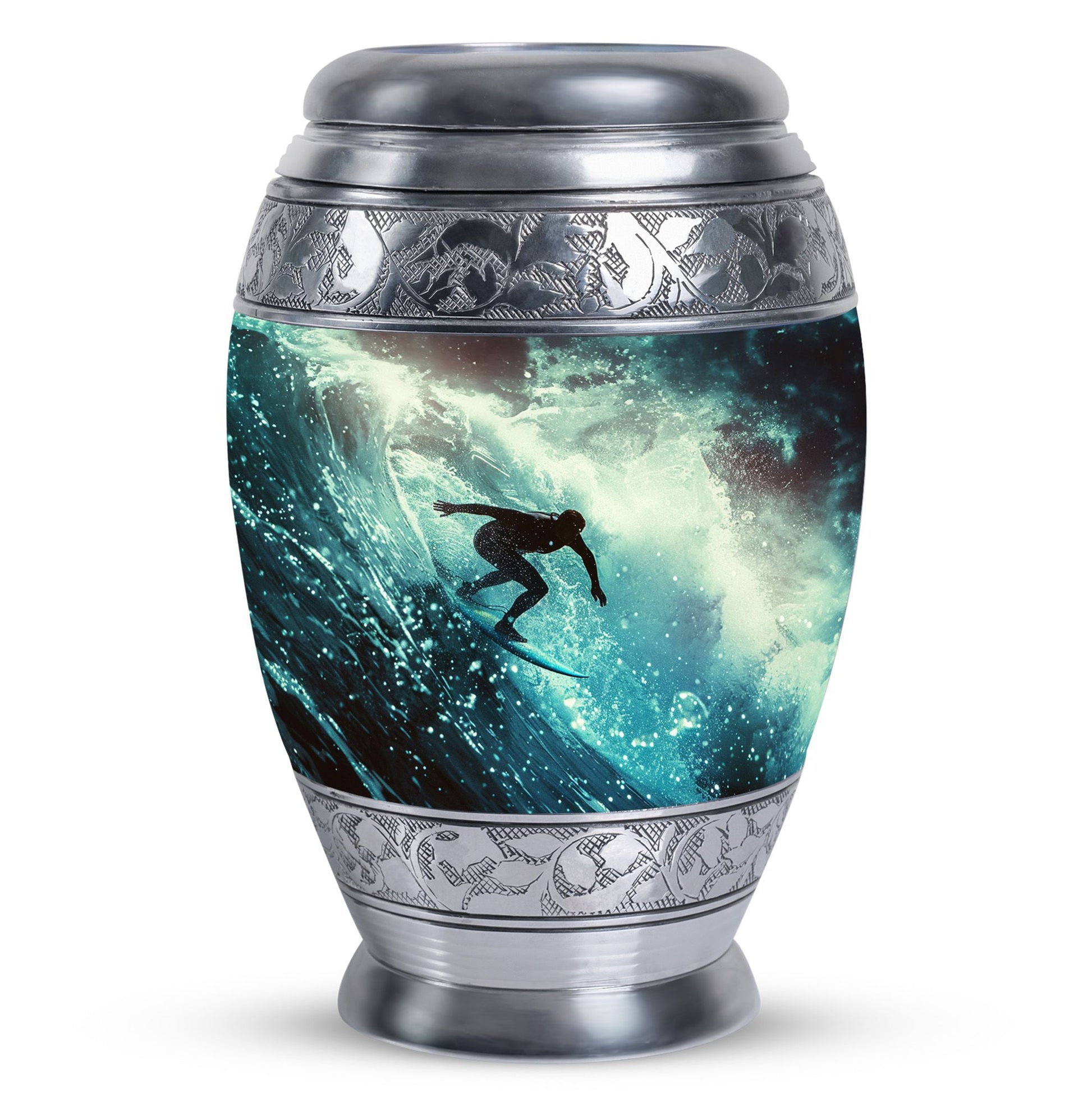 Surfer-Ocean Themed Cremation Urn - Urns For Ashes Large
