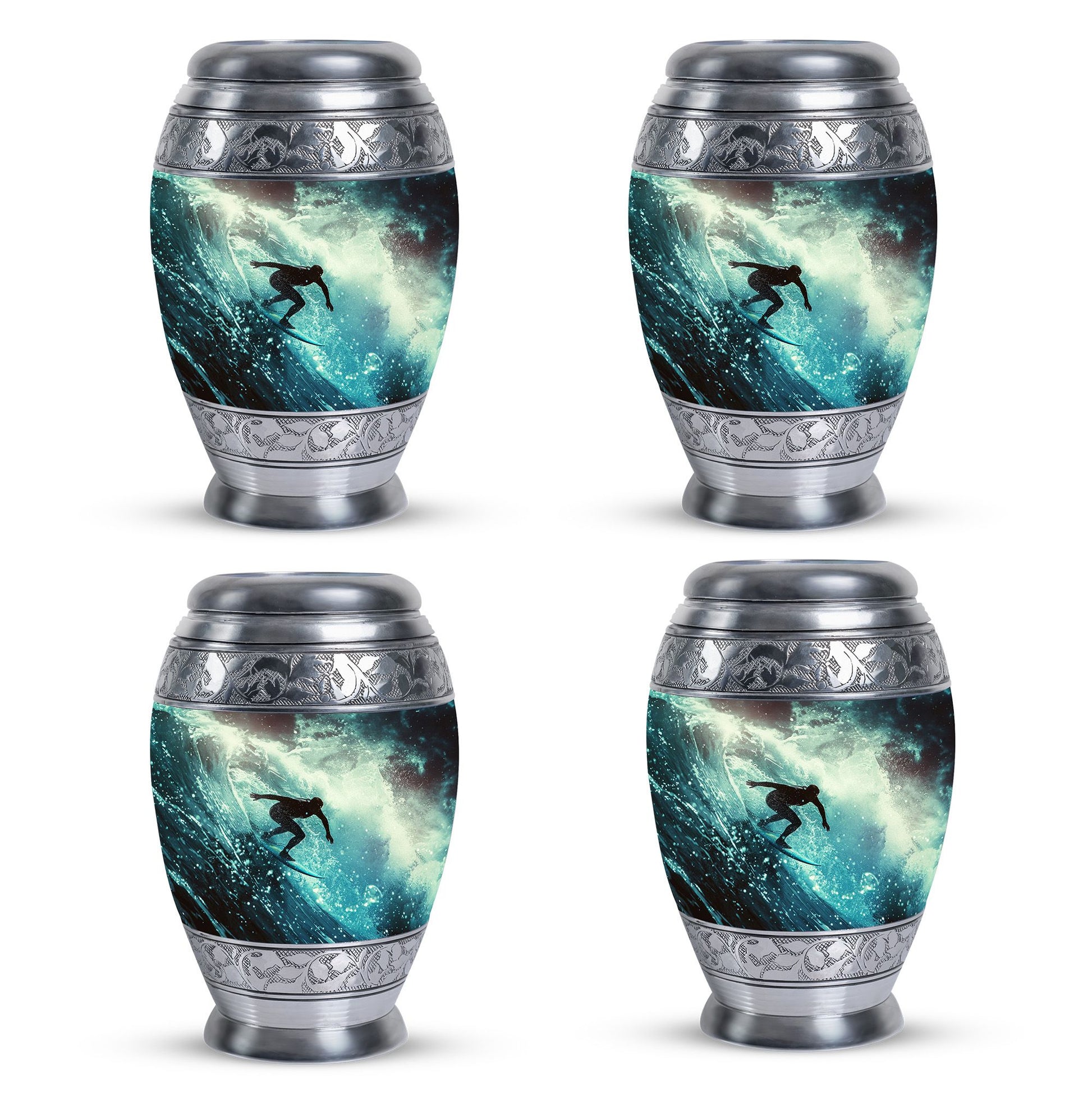 Surfer-Ocean Themed Cremation Urn - Urns For Ashes Large
