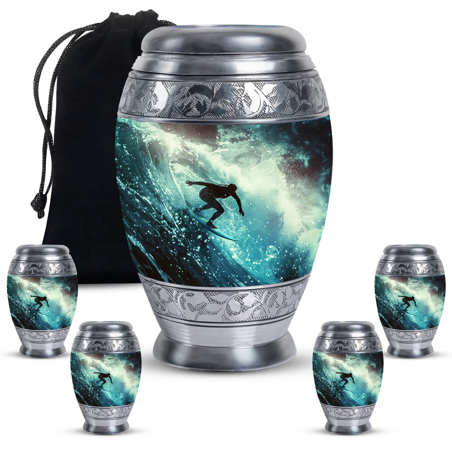 Personalized Ocean Cremation Urn for Human Ashes - 10-inch, 200 cu in - Yatskia