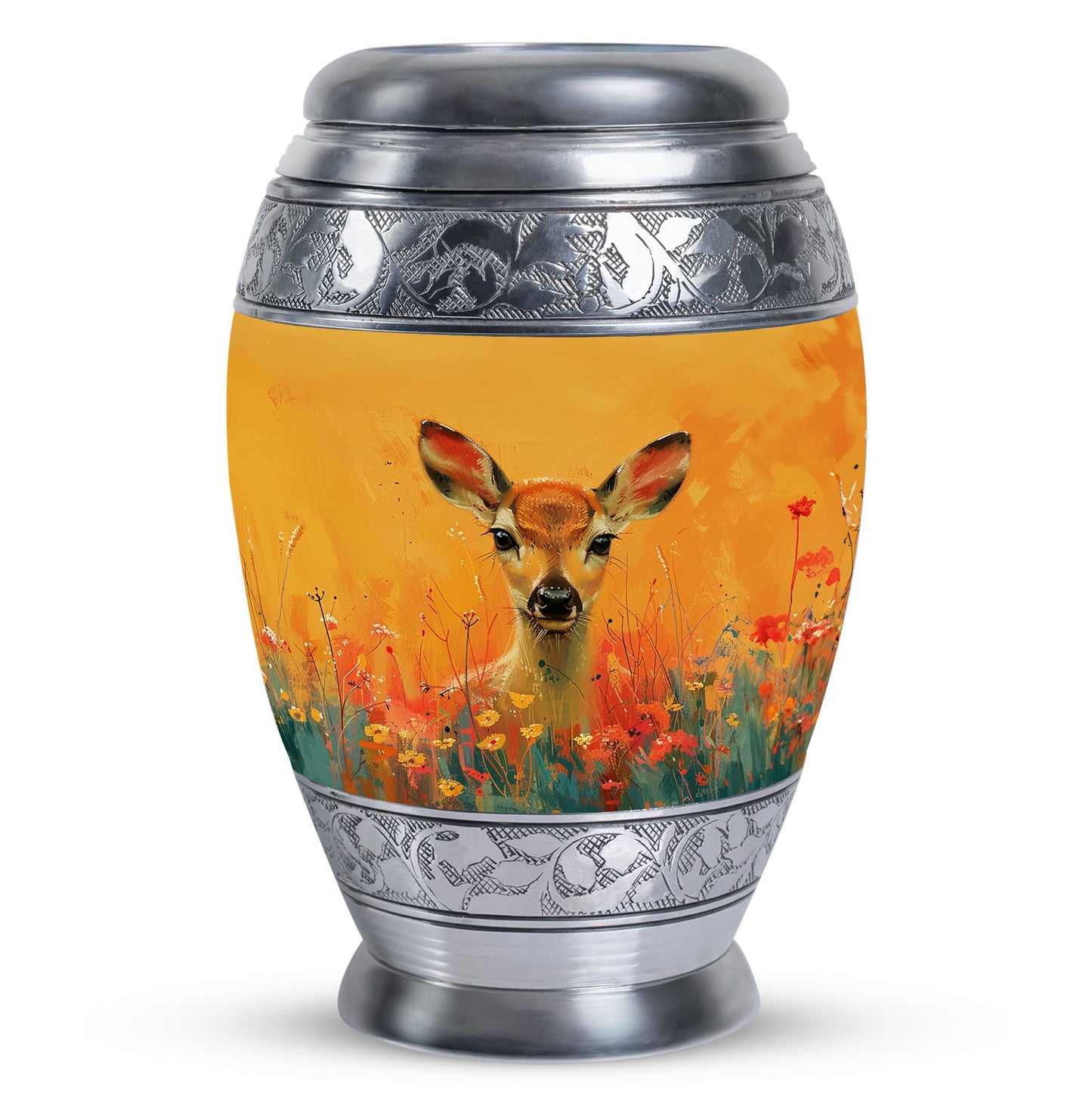 Personalized Deer Cremation Urn for Mom - 10-inch, 200 cu in - Yatskia