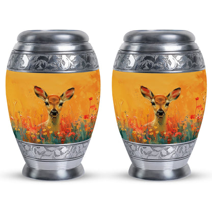 Personalized Deer Cremation Urn for Mom - 10-inch, 200 cu in - Yatskia