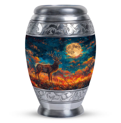 Personalized Deer Cremation Urn for Adults - 10-inch, 200 cu in - Yatskia
