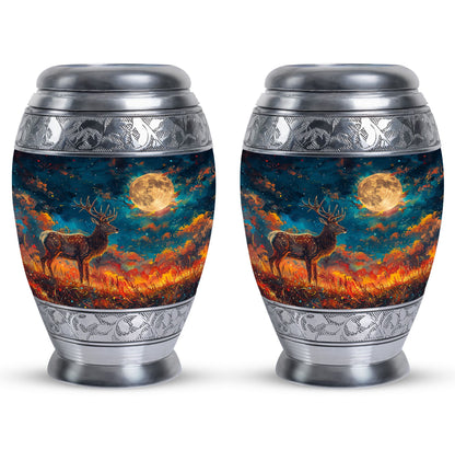 Personalized Deer Cremation Urn for Adults - 10-inch, 200 cu in - Yatskia