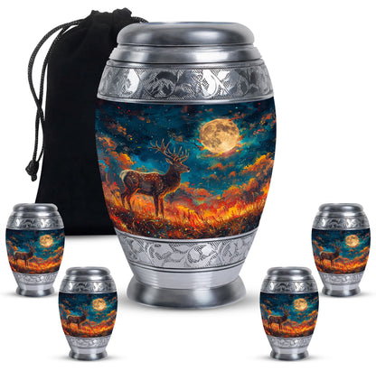 Personalized Deer Cremation Urn for Adults - 10-inch, 200 cu in - Yatskia
