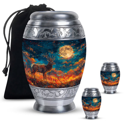 Personalized Deer Cremation Urn for Adults - 10-inch, 200 cu in - Yatskia