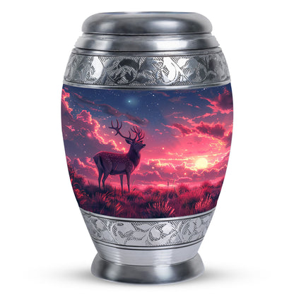 Personalized Deer Cremation Urn for Women - 10-inch, 200 cu in - Yatskia