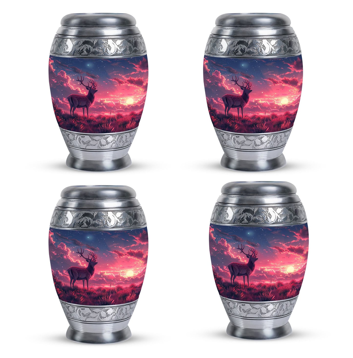 Personalized Deer Cremation Urn for Women - 10-inch, 200 cu in - Yatskia