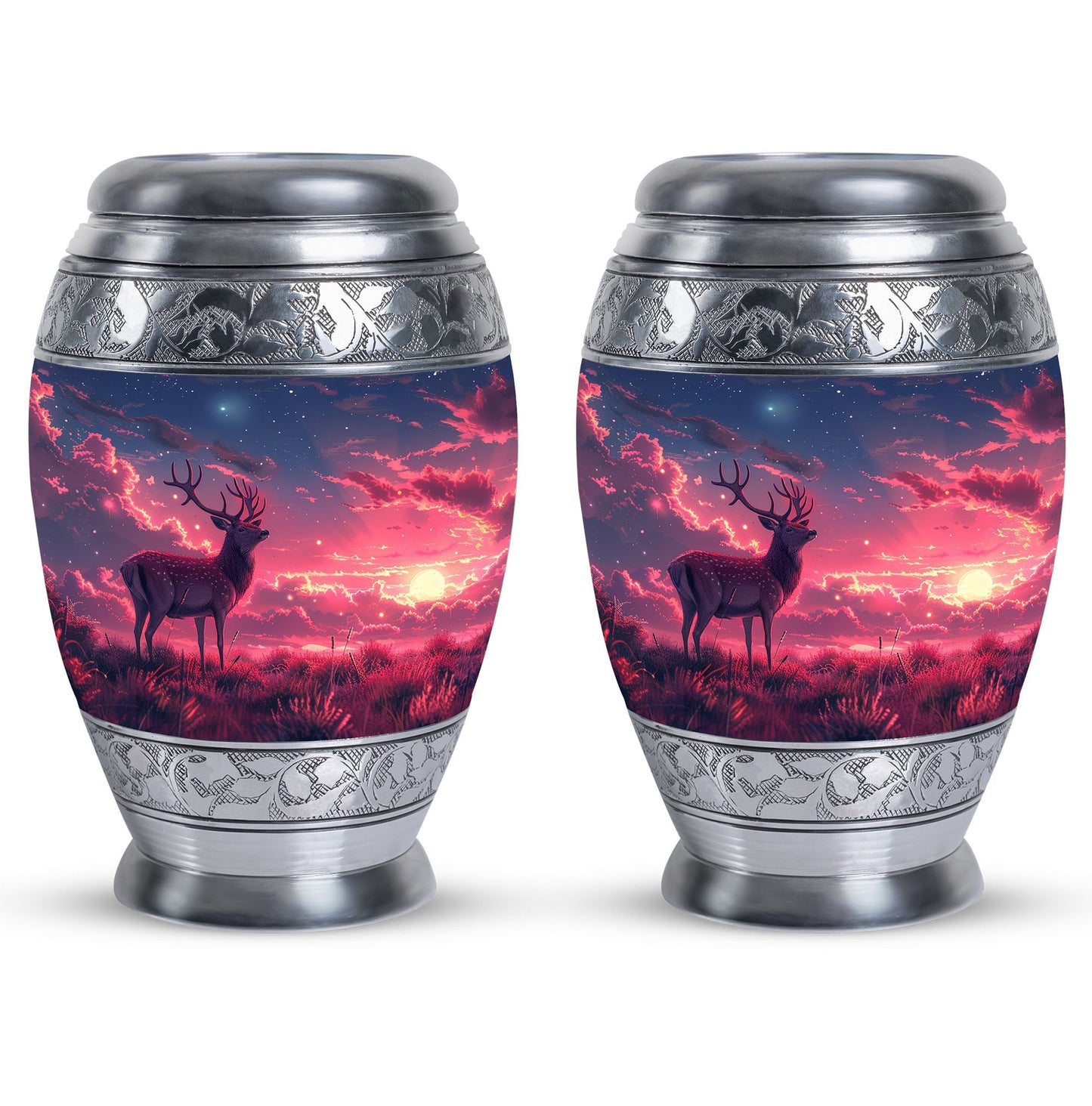 Personalized Deer Cremation Urn for Women - 10-inch, 200 cu in - Yatskia
