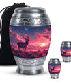 Deer Burial Urn with Beautiful Scenic Design – Unique Urn for Women