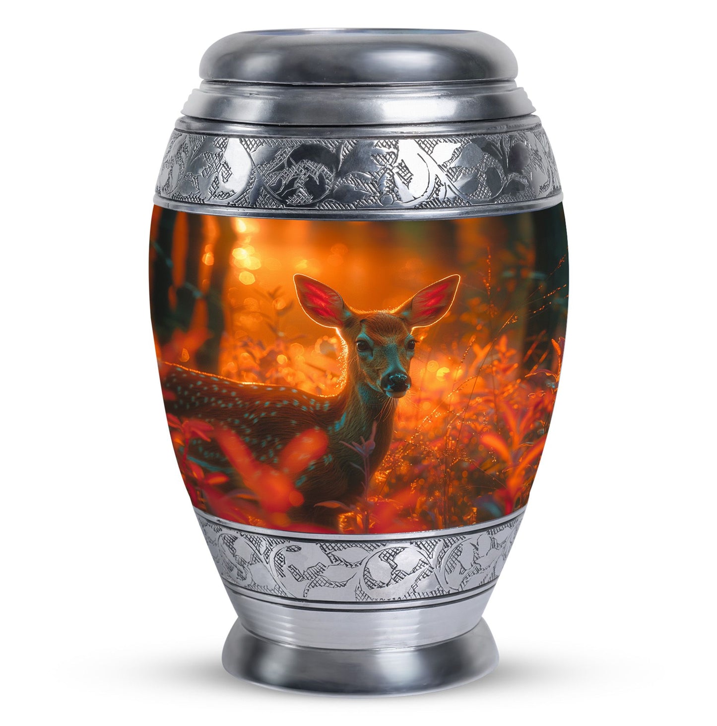 Personalized Deer Cremation Urn for Human Ashes - 10-inch, 200 cu in - Yatskia