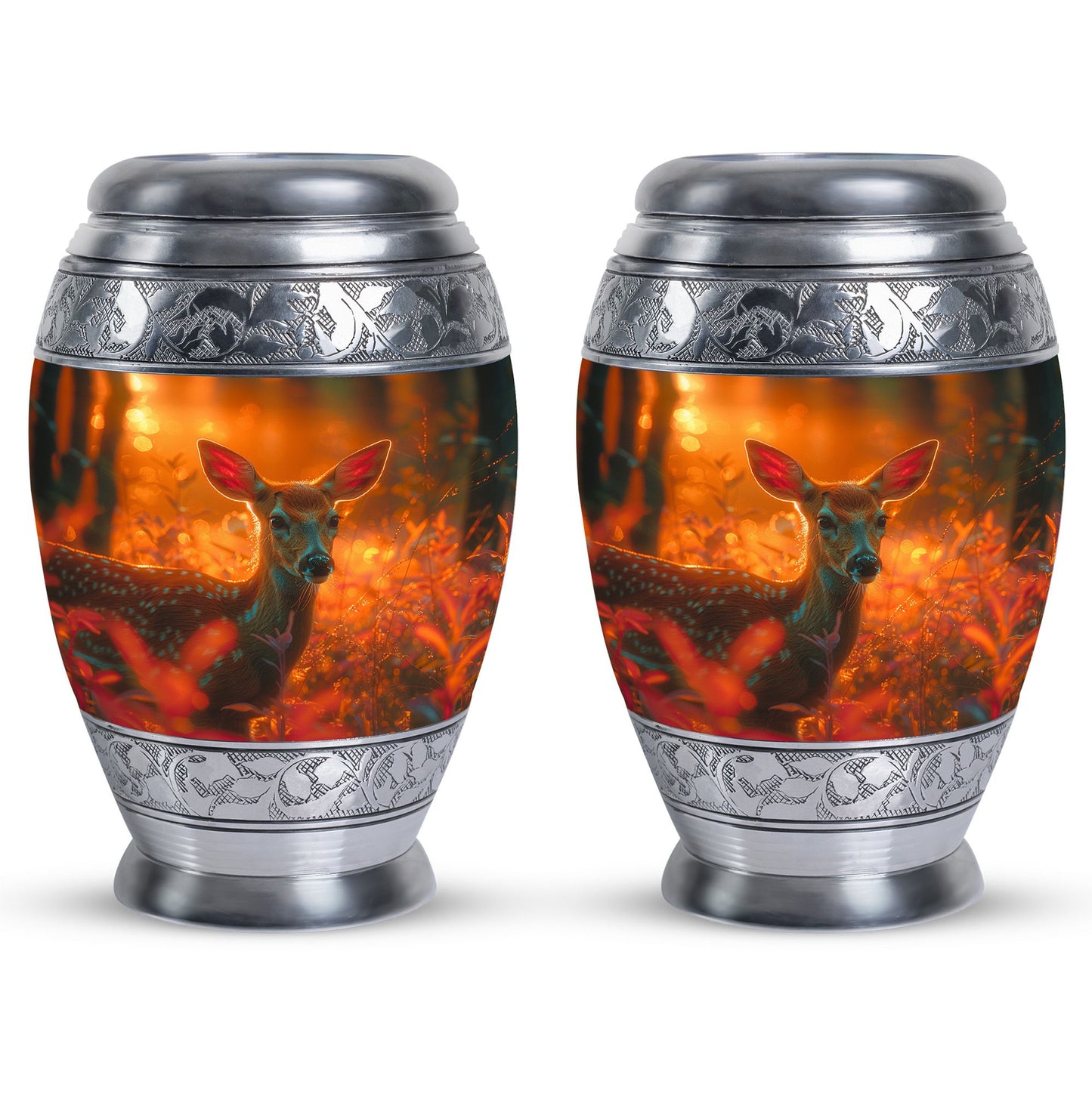 Personalized Deer Cremation Urn for Human Ashes - 10-inch, 200 cu in - Yatskia