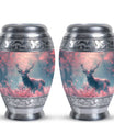 Elegant Pink Deer Cremation Urn – Beautiful Wildlife Memorial Urn for Ashes