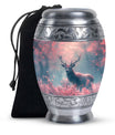 Elegant Pink Deer Cremation Urn – Beautiful Wildlife Memorial Urn for Ashes