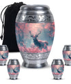 Elegant Pink Deer Cremation Urn – Beautiful Wildlife Memorial Urn for Ashes