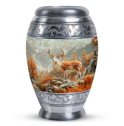 Personalized Deer Cremation Urn for Human Ashes - 10-inch, 200 cu in - Yatskia
