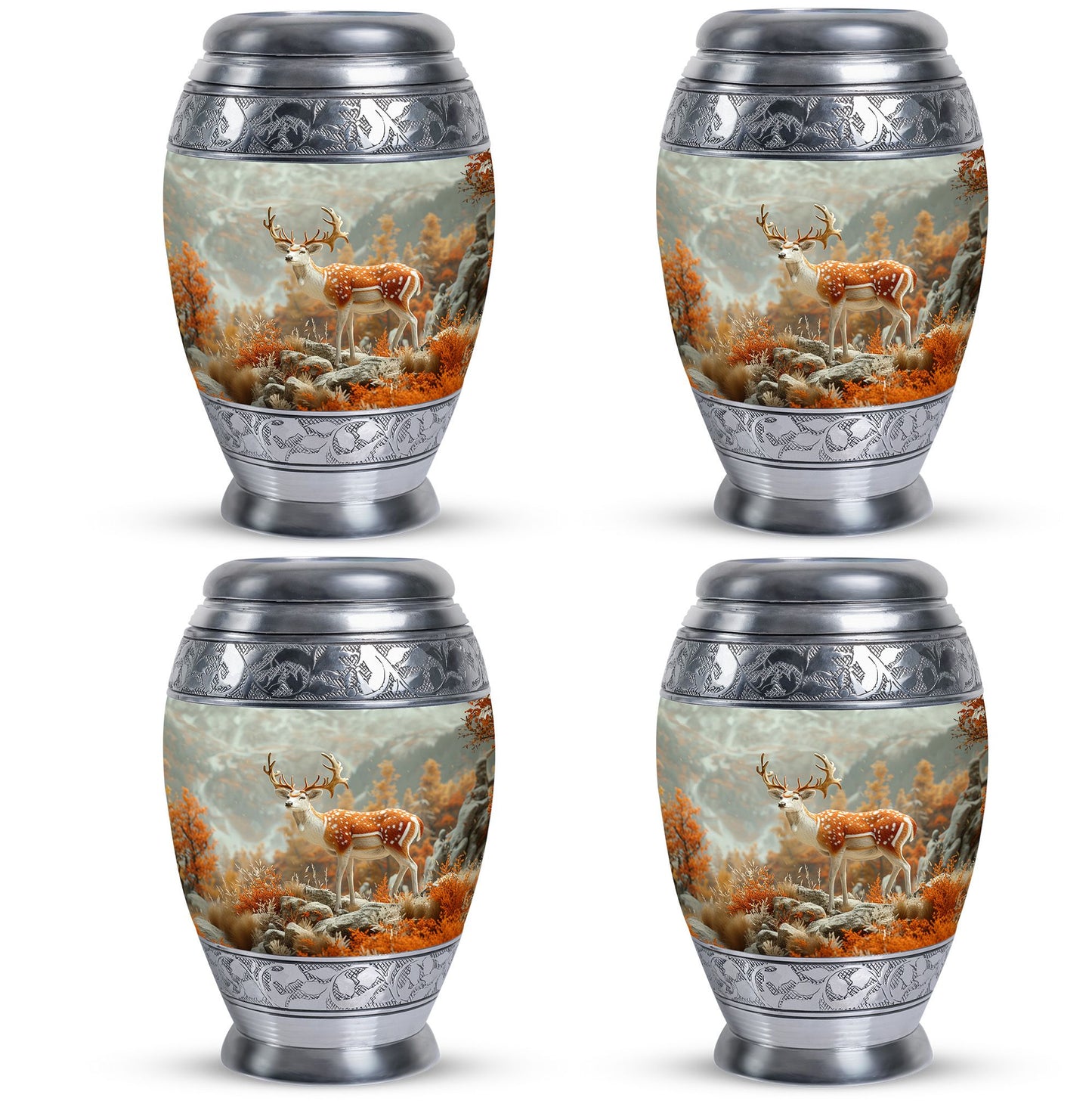 Personalized Deer Cremation Urn for Human Ashes - 10-inch, 200 cu in - Yatskia