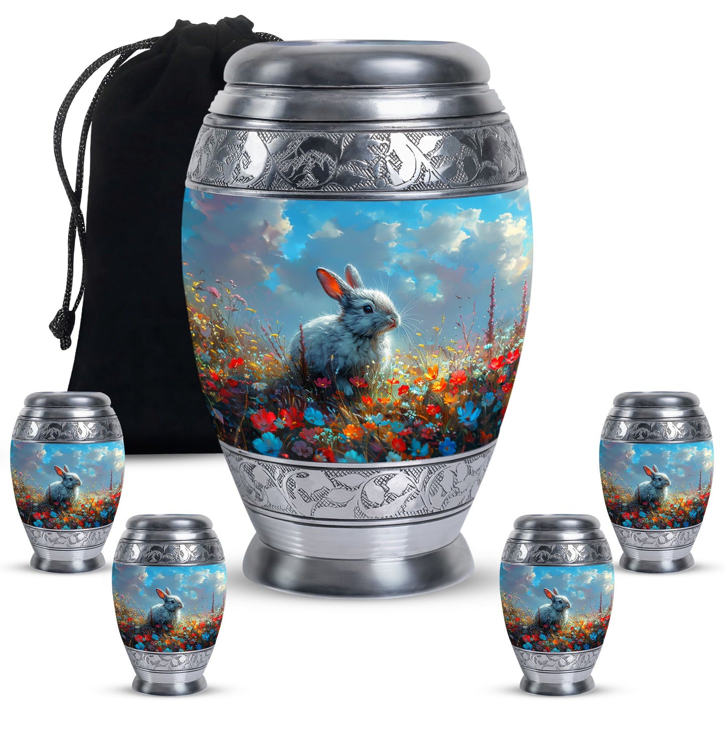 Colorful Personalized Pet Memorial Urn for Pet Ashes - 10-inch, 200 cu in - Yatskia