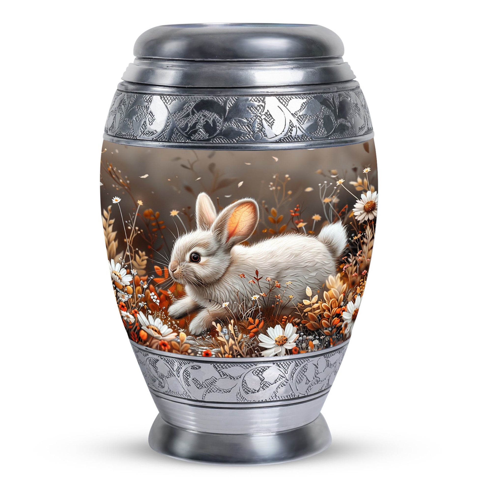 Forest Rabbit Meadow - Rabbit Urn Memorial, Funeral Shape Urn
