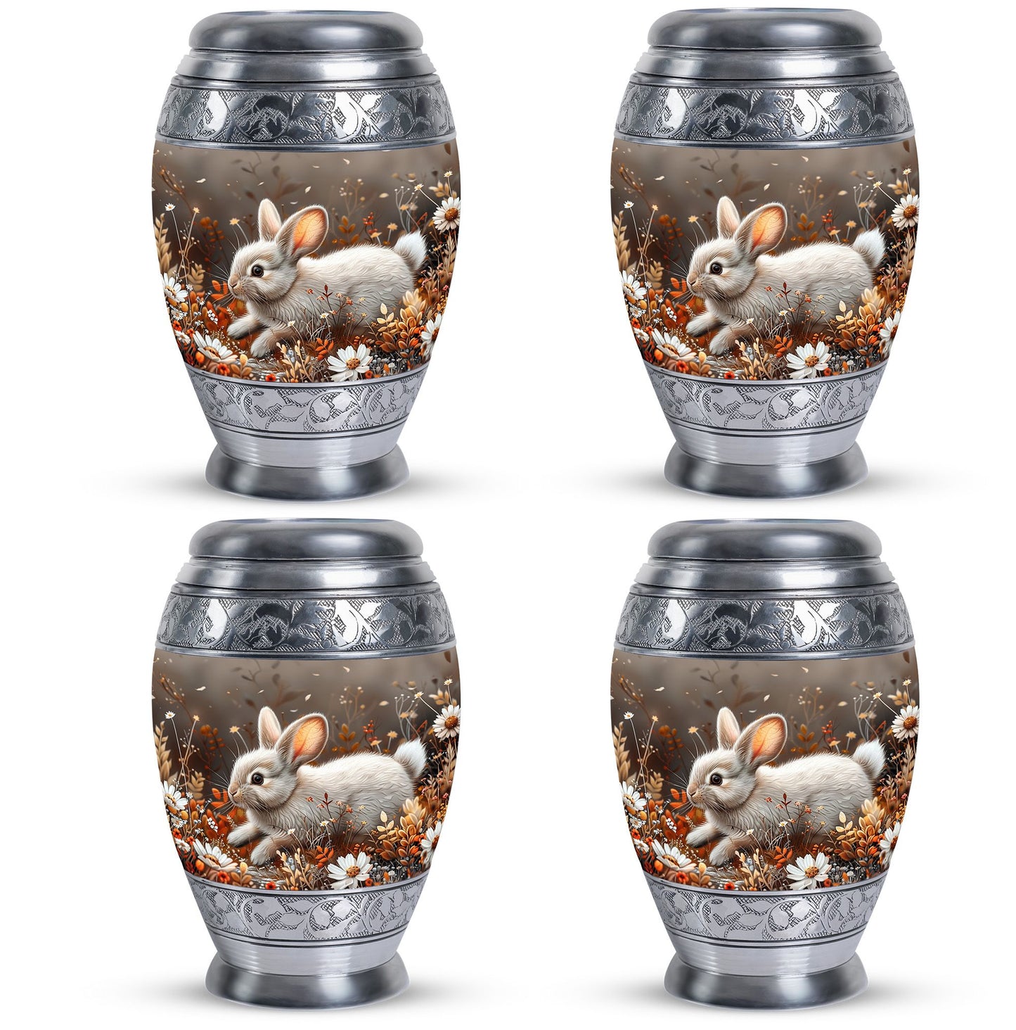 Personalized Rabbit Memorial Urn for Pet Ashes - 10-inch, 200 cu in - Yatskia
