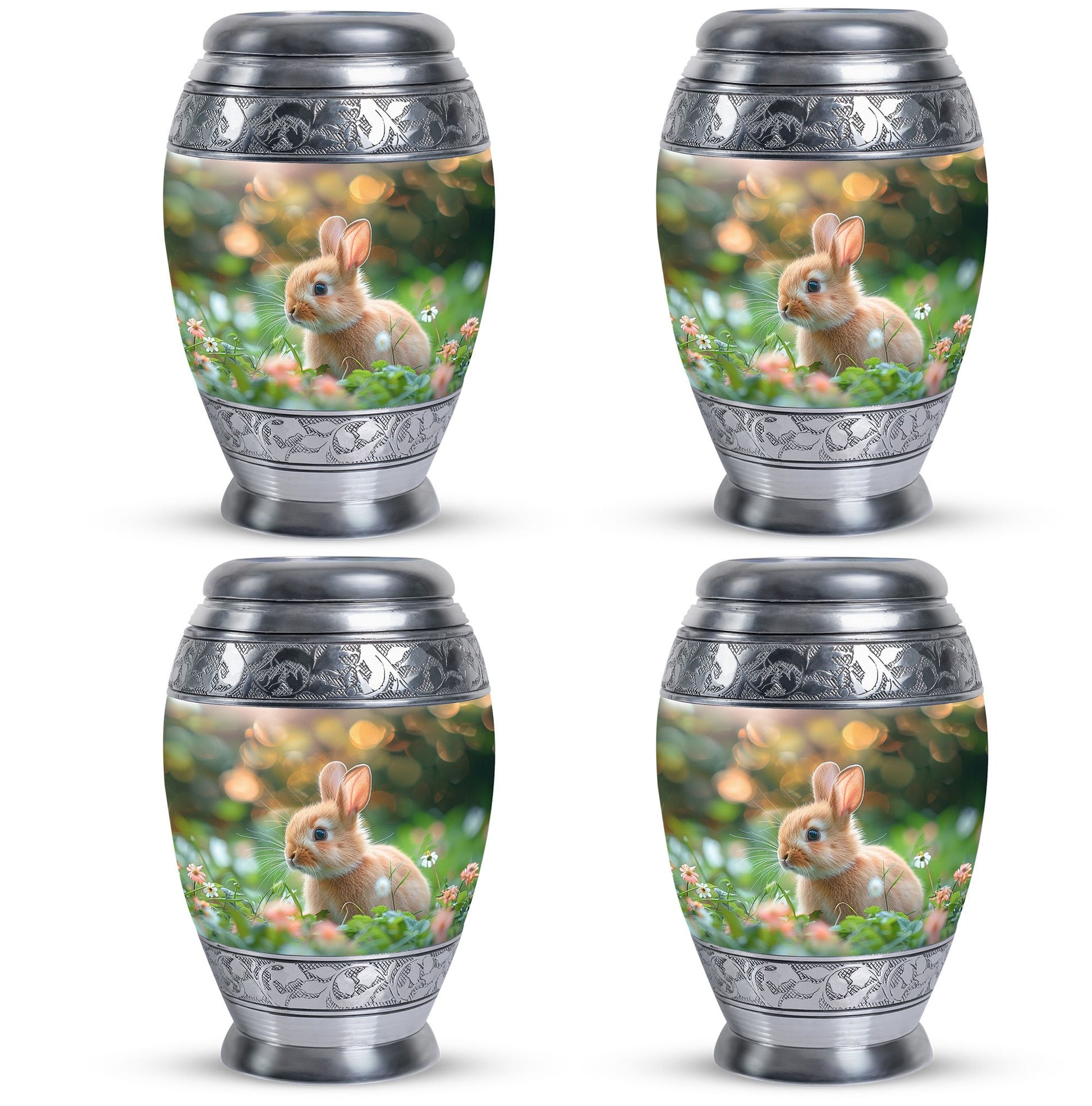 Green Baby Bunny Rabbit Urn – Beautiful Memorial for Pet Rabbits