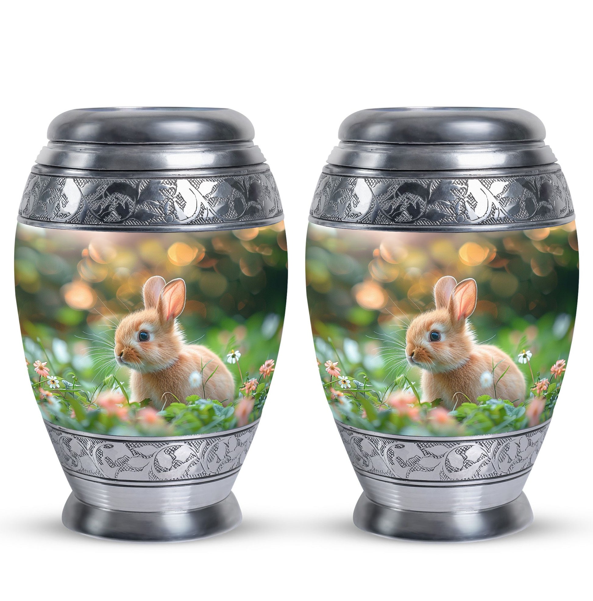Green Baby Bunny Rabbit Urn – Beautiful Memorial for Pet Rabbits