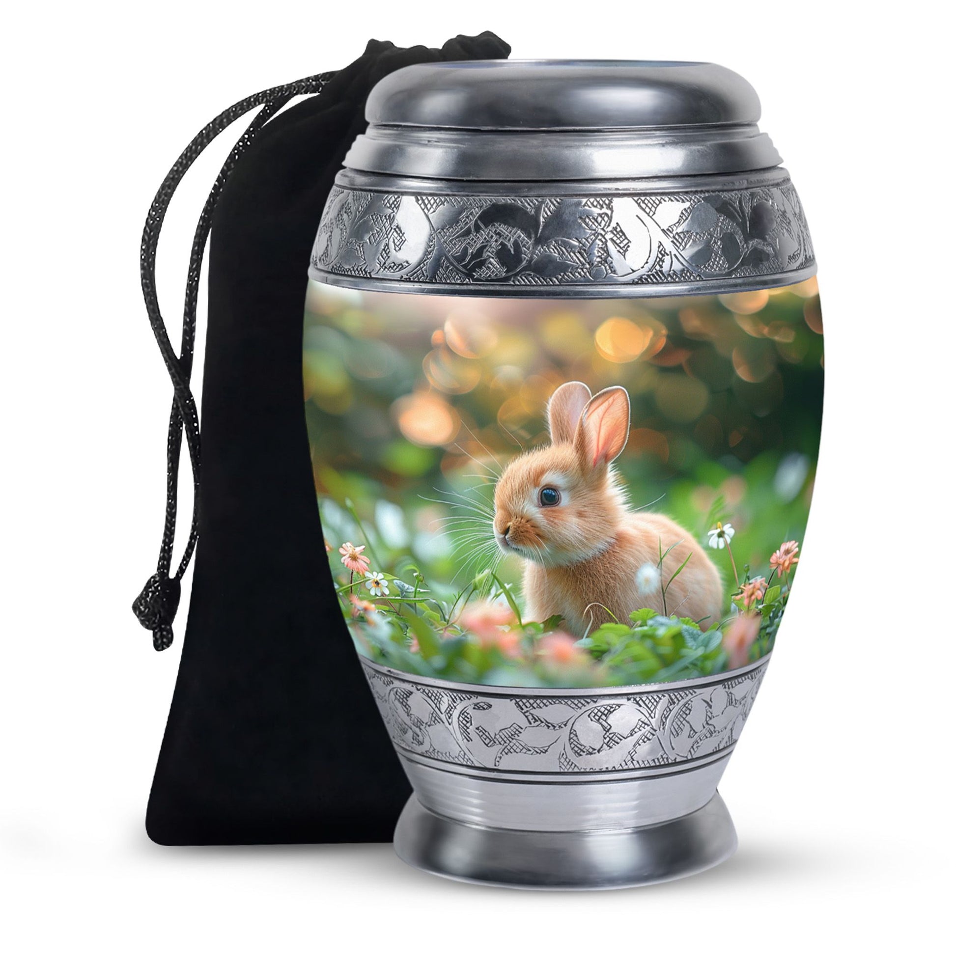 Green Baby Bunny Rabbit Urn – Beautiful Memorial for Pet Rabbits