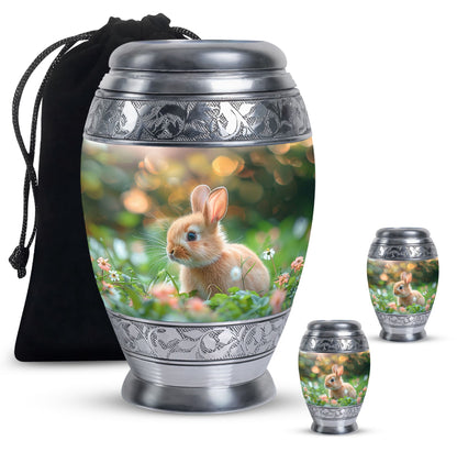 Green Personalized Pet Memorial Urn for Pet Ashes - 10-inch, 200 cu in - Yatskia