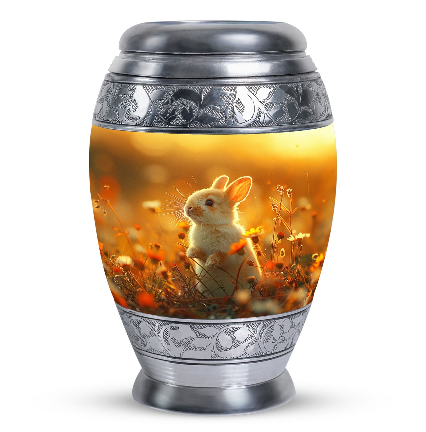 Personalized Rabbit Memorial Urn for Pet Ashes - 10-inch, 200 cu in - Yatskia