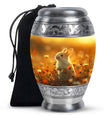 Sunset Baby Bunny Rabbit Urn - Beautiful Memorial For Pets Ashes