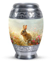 Baby Bunny Rabbit Urn – Beautiful Floral Design Memorial for Pet Remains