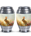 Baby Bunny Rabbit Urn – Beautiful Floral Design Memorial for Pet Remains