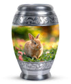 Bunny Rabbit Garden Urn - Beautiful Pet Memorial with Nature Design