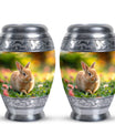 Bunny Rabbit Garden Urn - Beautiful Pet Memorial with Nature Design