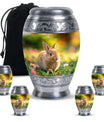 Bunny Rabbit Garden Urn - Beautiful Pet Memorial with Nature Design