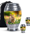 Bunny Rabbit Garden Urn - Beautiful Pet Memorial with Nature Design