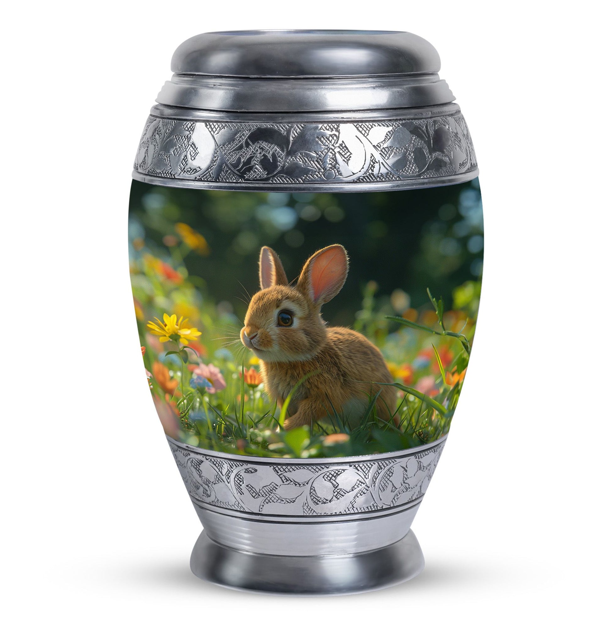 Summer Bunny Burial Urn - Decorative Unique Urns For Burial Ashes