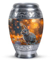 Golden Bunny Cremation Urn- Large Decorative Rabbit Urn For Ashes