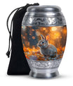 Golden Bunny Cremation Urn- Large Decorative Rabbit Urn For Ashes